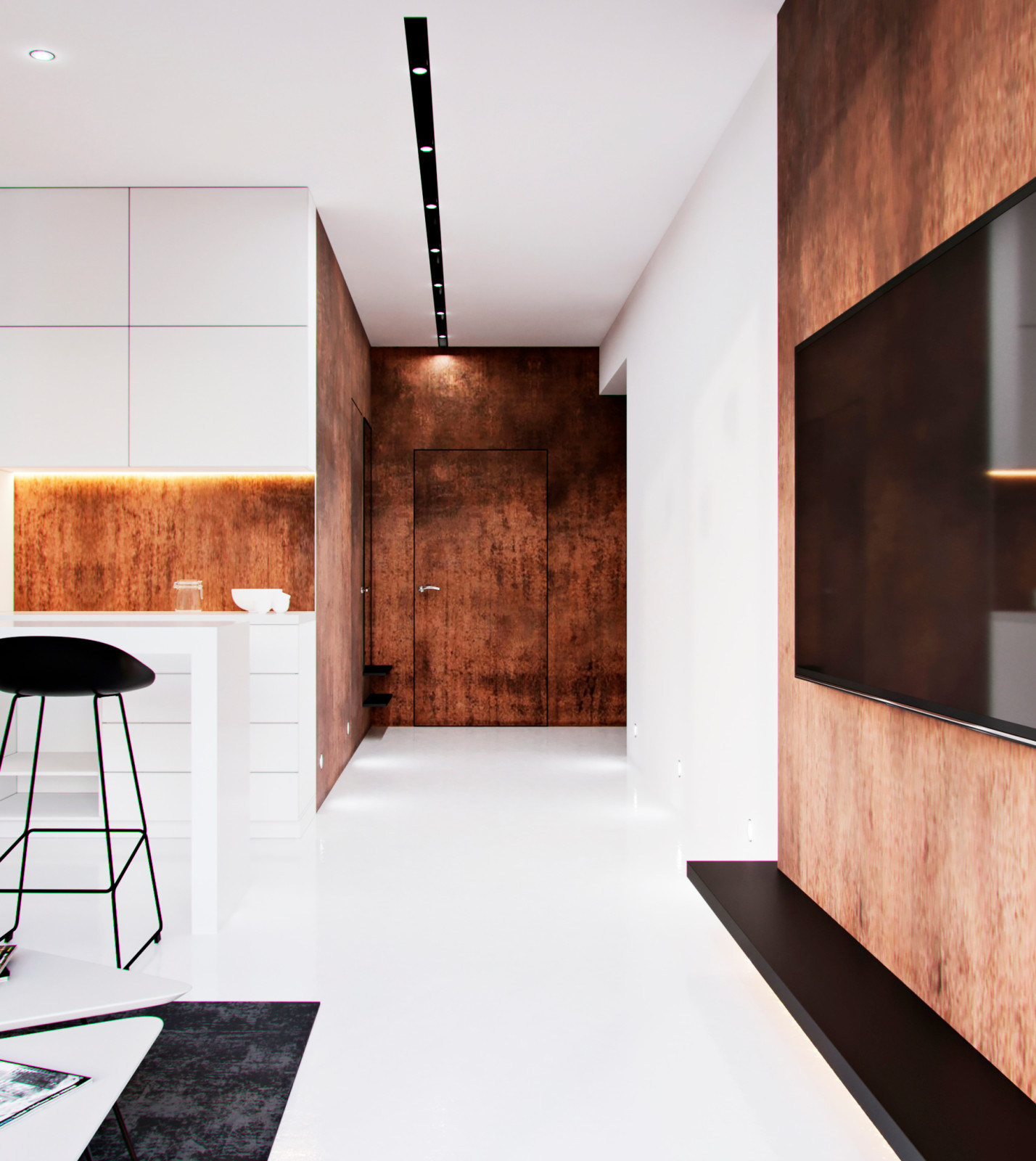 Вид из гостиной в прихожую