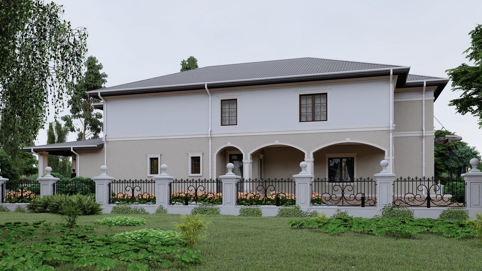 ДОМ-УСАДЬБА НА 2 СЕМЬИ + МАСТЕРСКАЯ (В1)