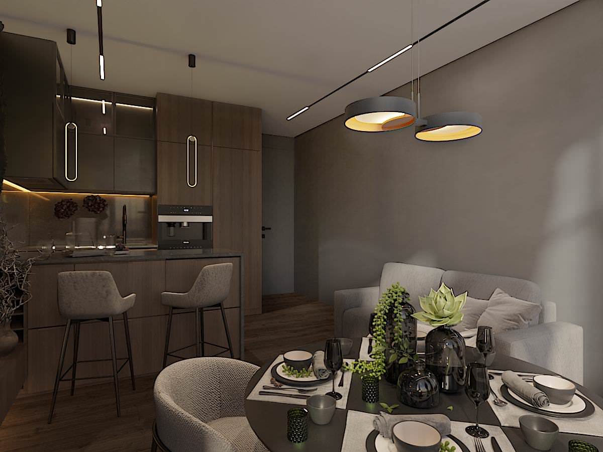 Гостиная-кухня