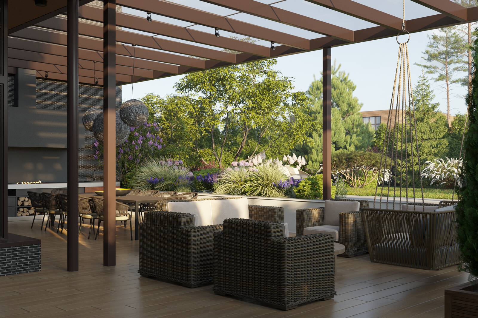 Ландшафт дома на Рублевке