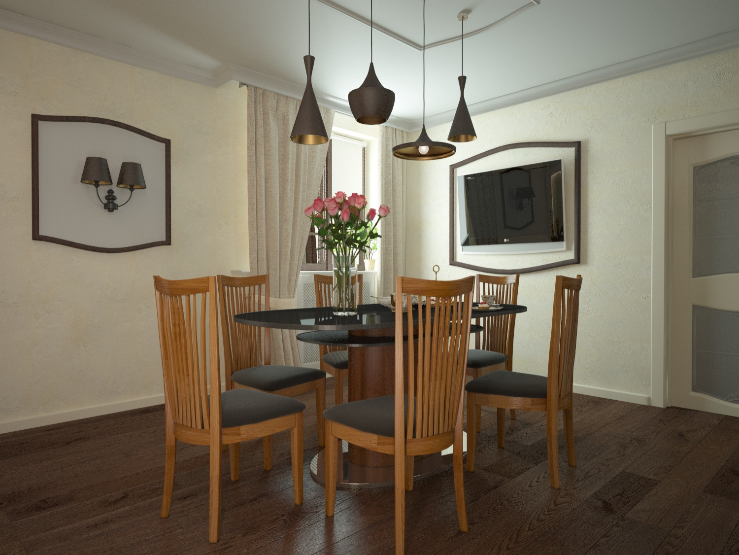 Гостиная-столовая.Оренбург.Частный дом.первый этаж.