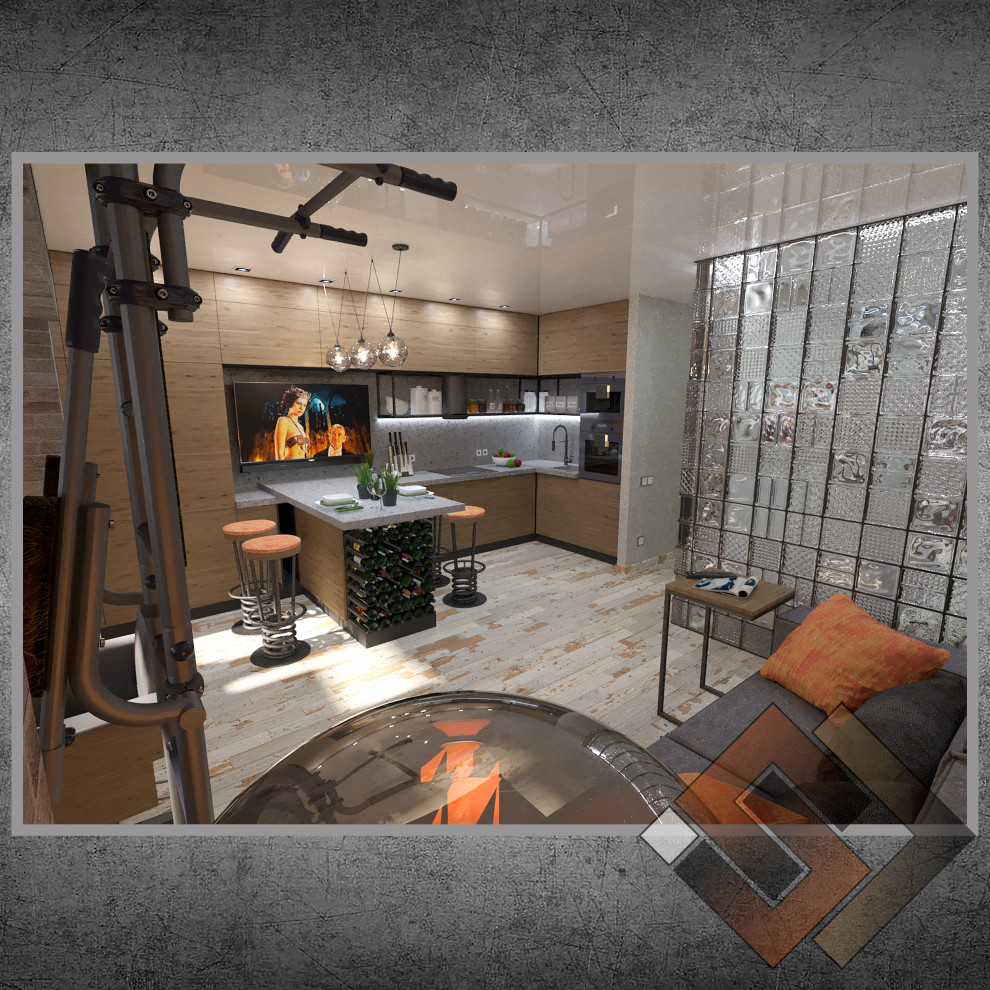 Обложка проекта: Квартира студия "Мужская берлога"