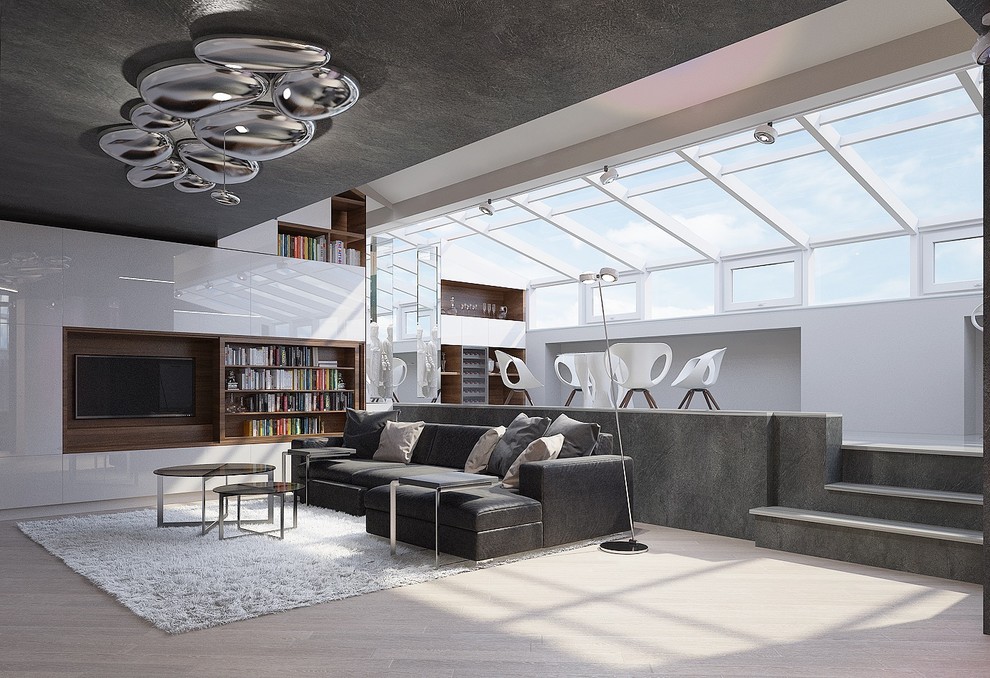 Эскиз небольшой современной квартиры