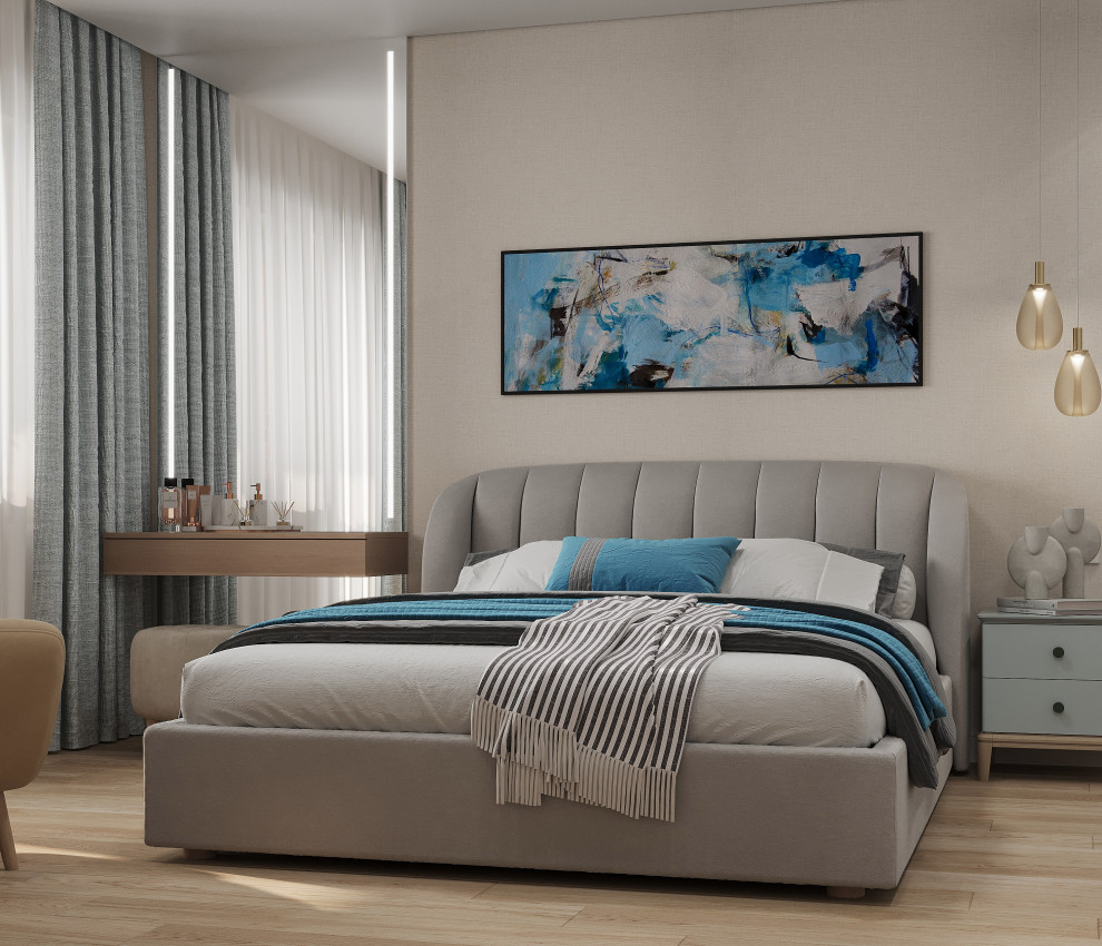 Интерьер квартиры с синими акцентами