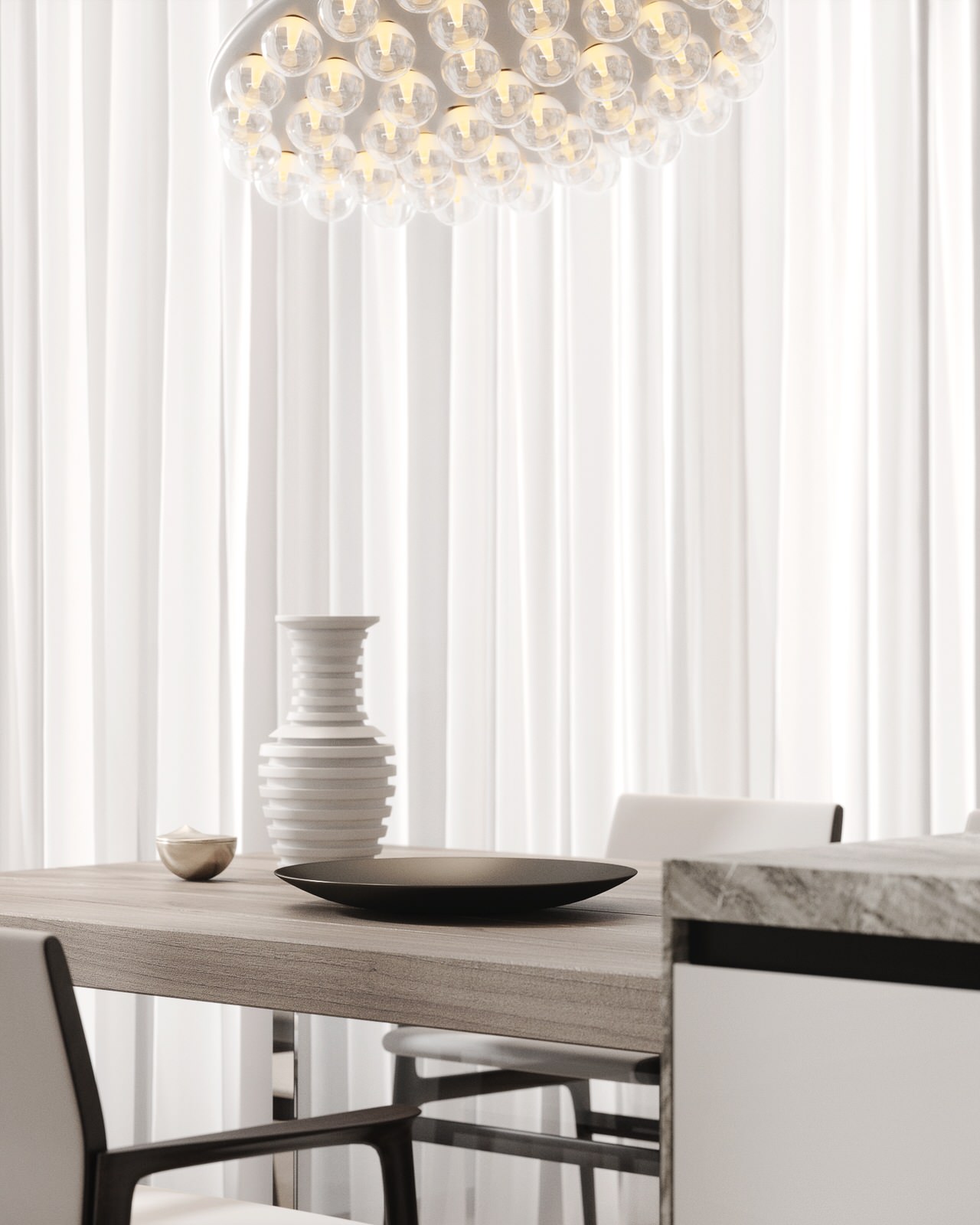 Modern megalopolis apartment