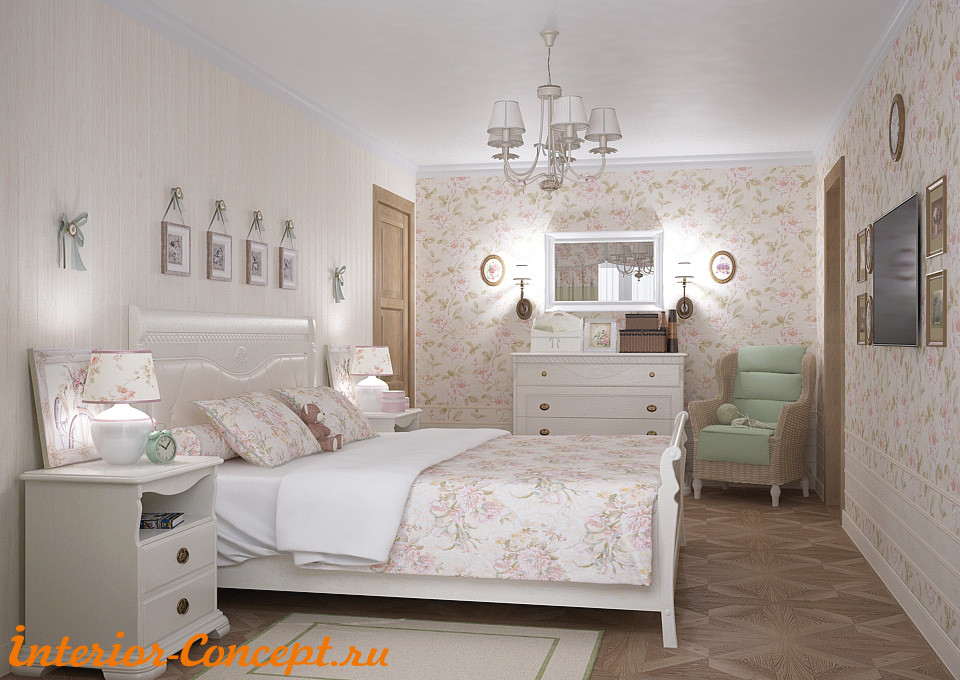 Спальная в стиле Кантри
