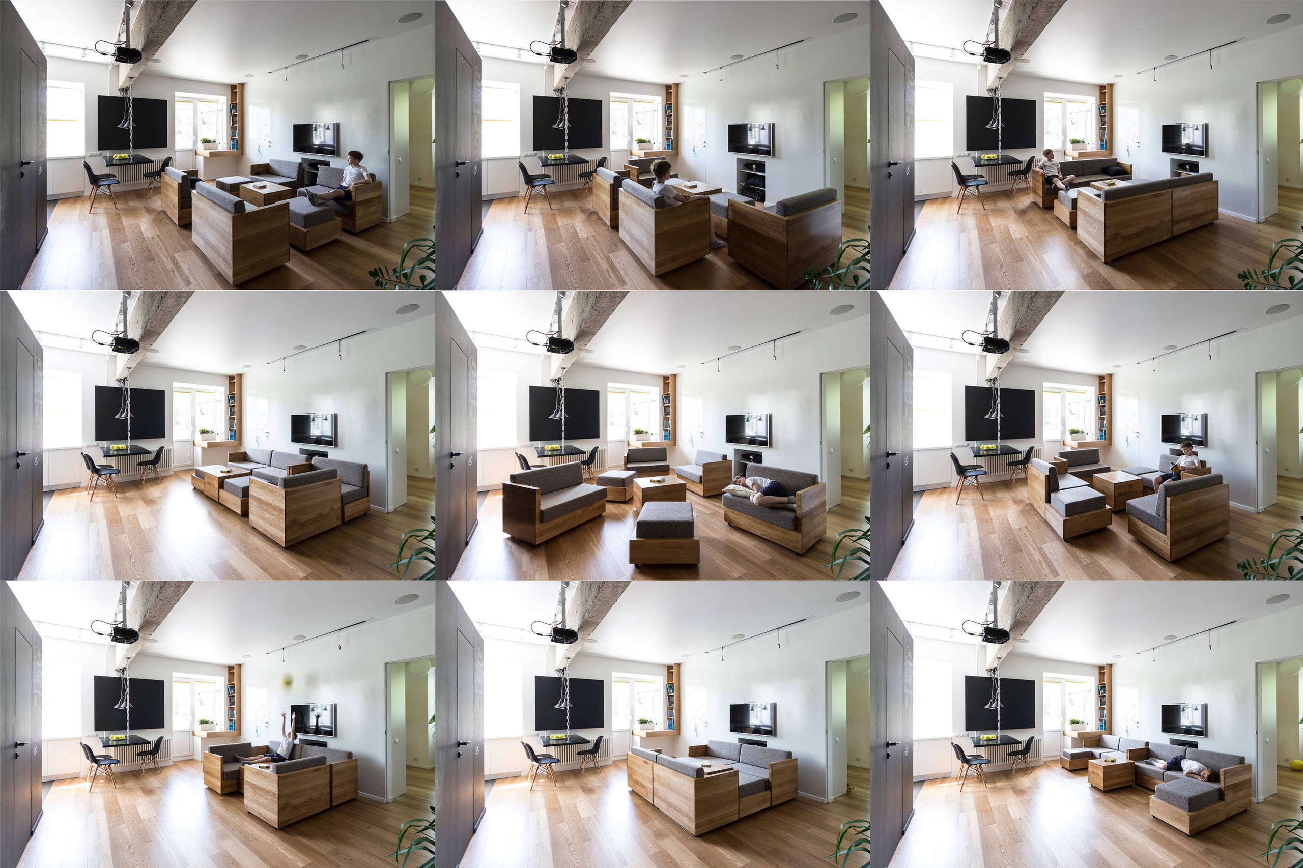 Гостиная 18 кв. м в современном стиле