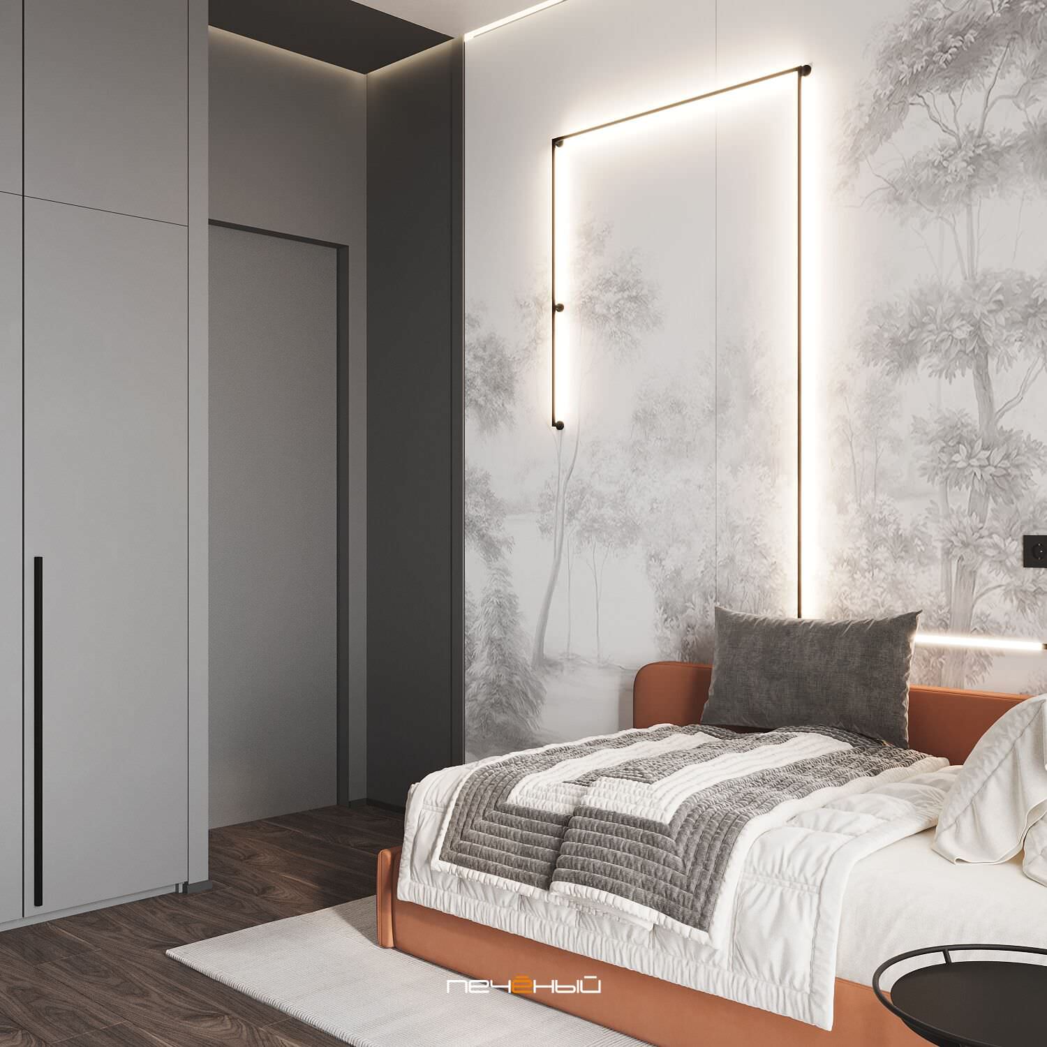 2024 Дизайн 3-комн. квартиры 54 м² в современном стиле, Москва, ЖК Время