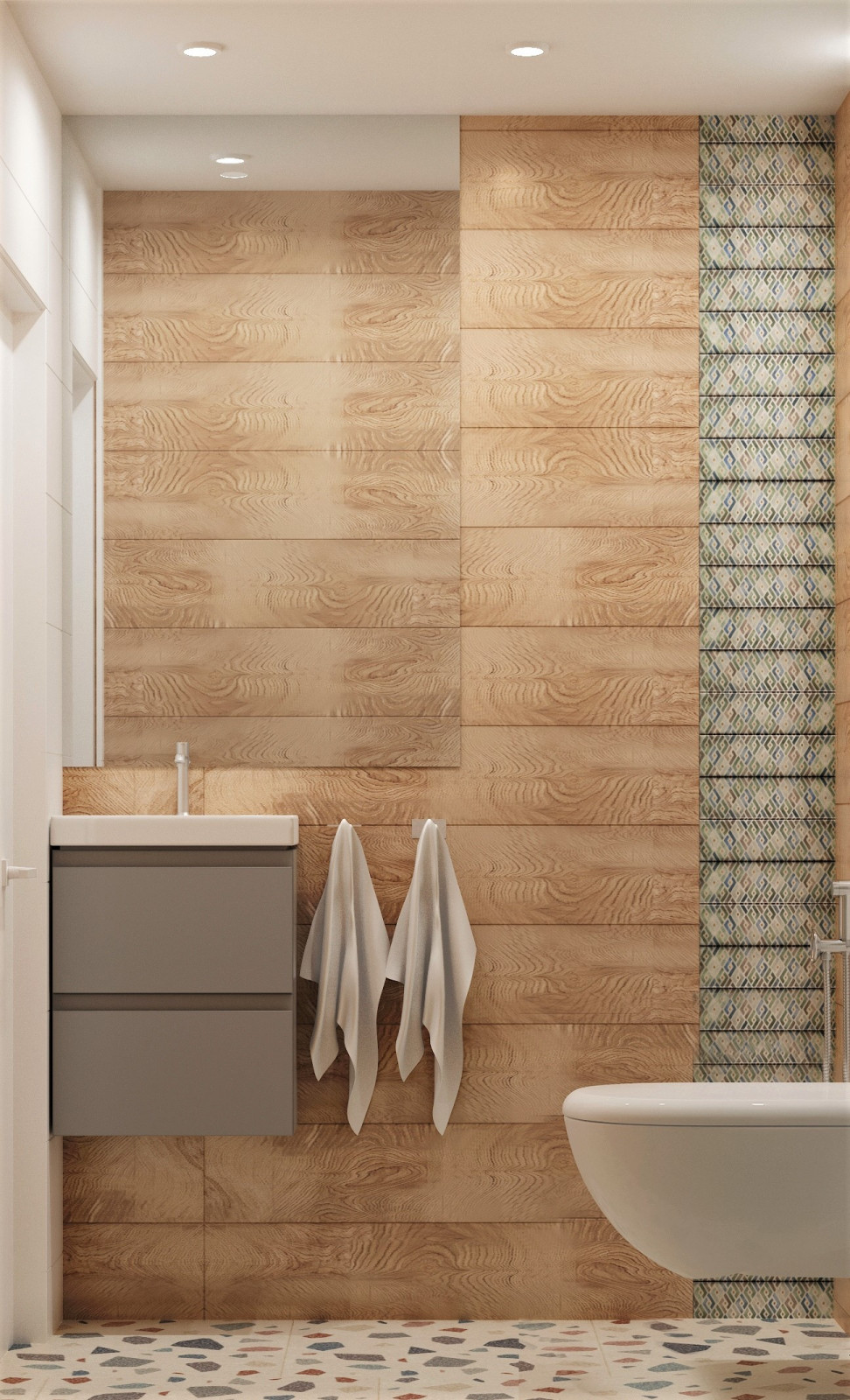 Эскизная визуализация квартиры 75 кв.м. в Ельце