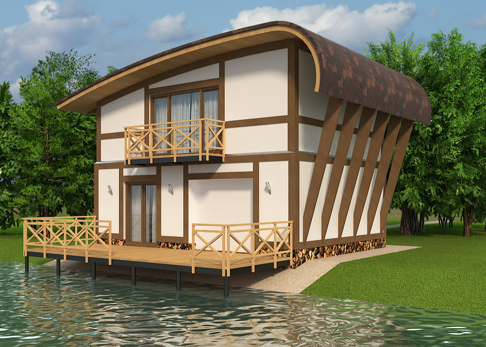 Обложка проекта: Эллинг в стиле неомодернизм