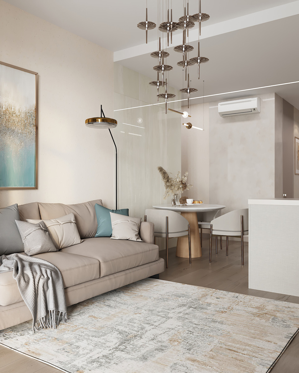 Современный дзен. ЖК Переулок Бульварный. Визуализация.