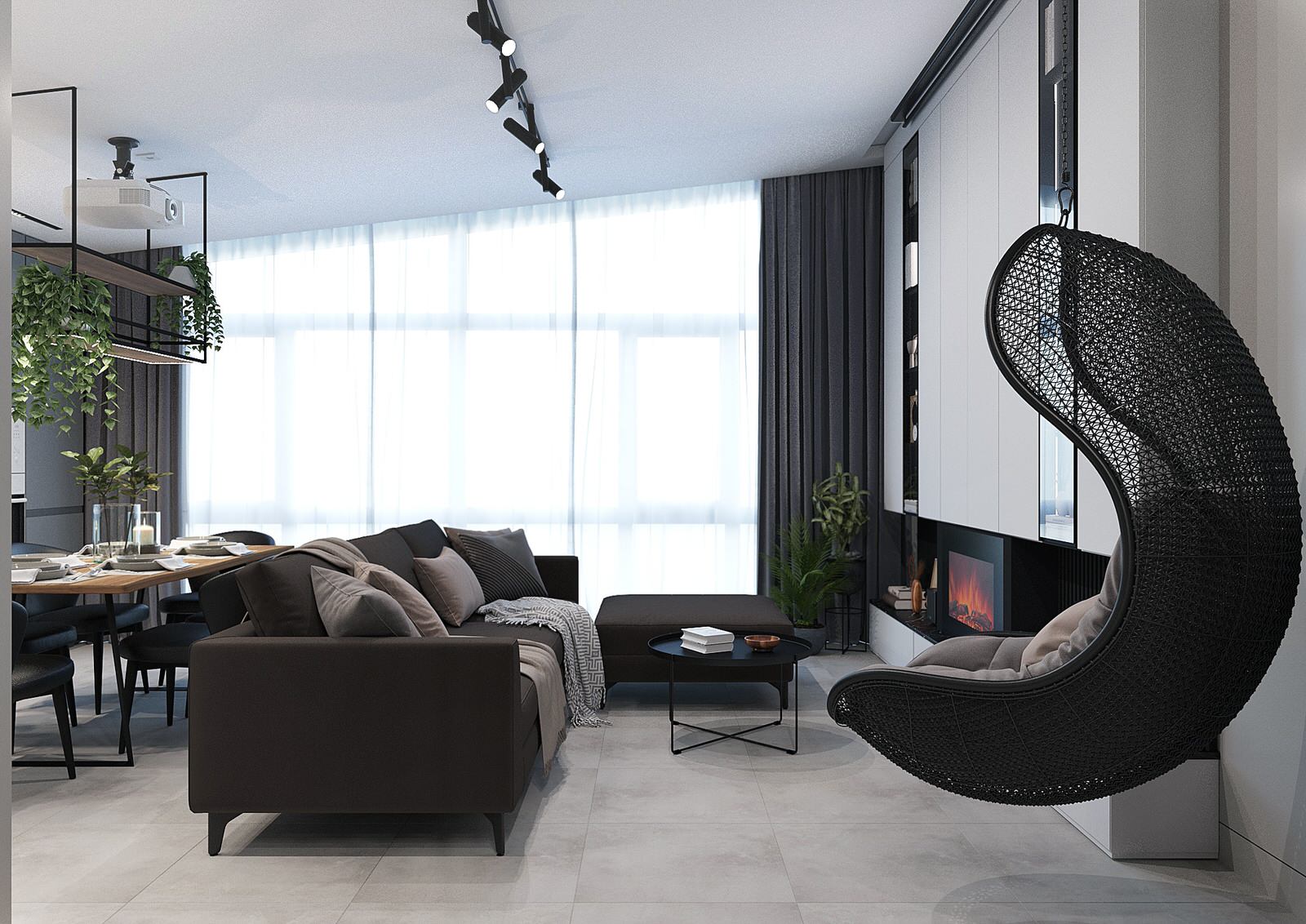 Двух-уровневая квартира для семьи с 3 детьми