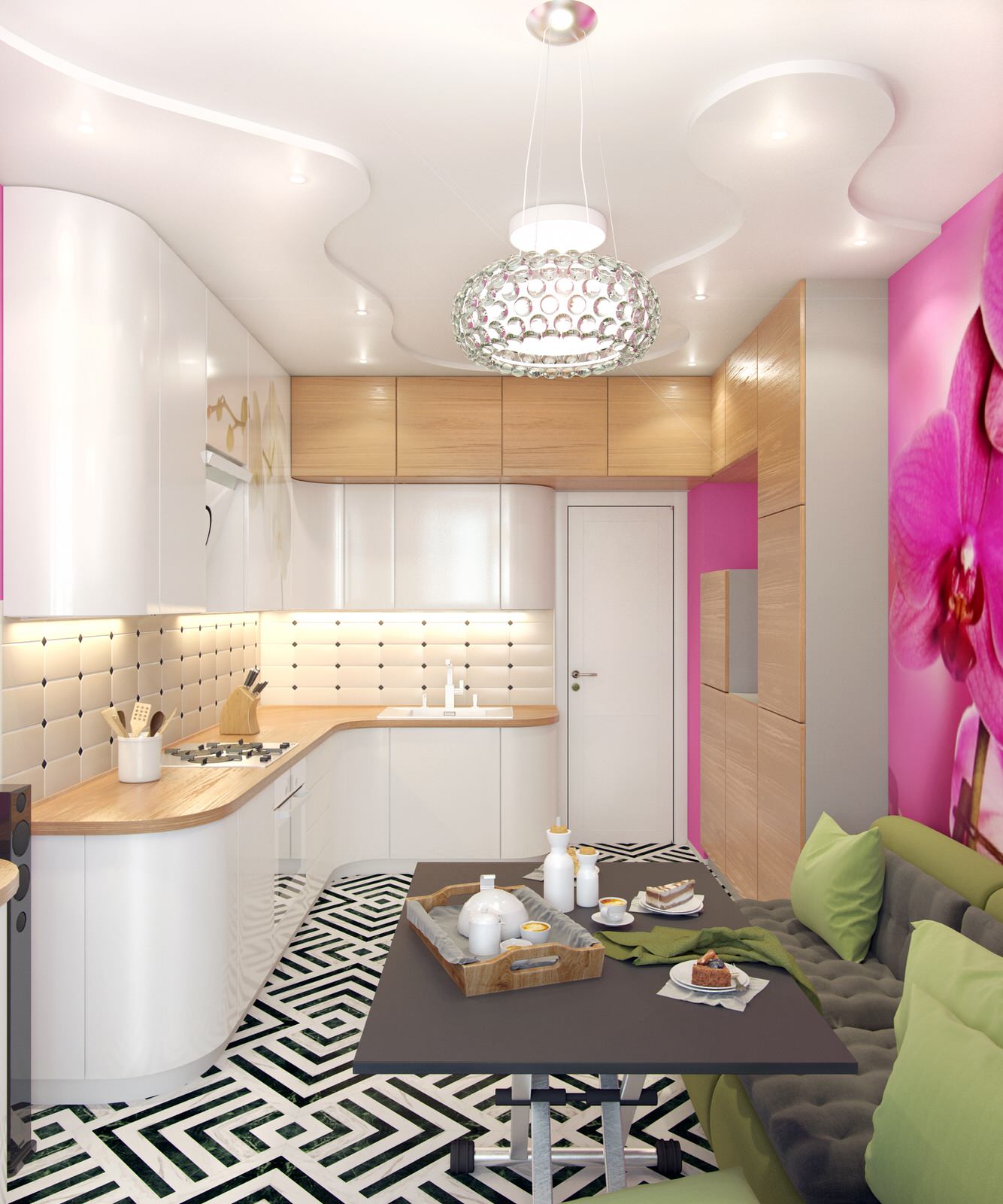 2к. кв. у в ЖК "Орбита" в современном стиле