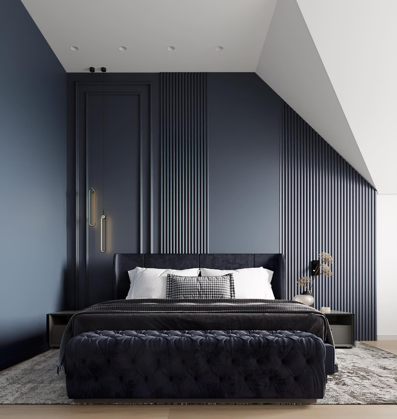 Обложка проекта: спальня на мансарде