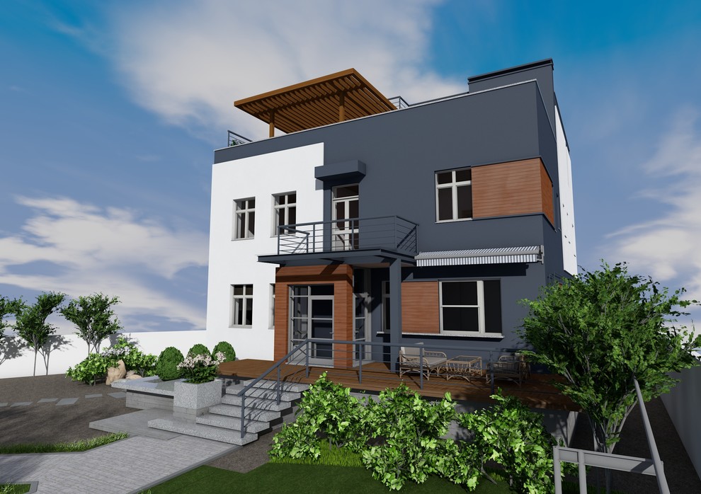 Реконструкция дома в городской среде. Екатеринбург.