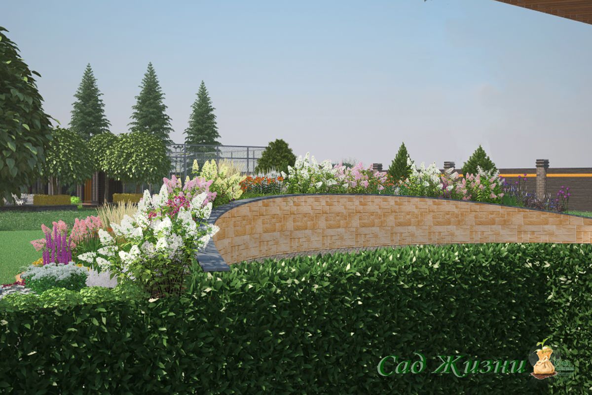 Обложка проекта: Большой миксбордер на участке в Манушкино, Спб