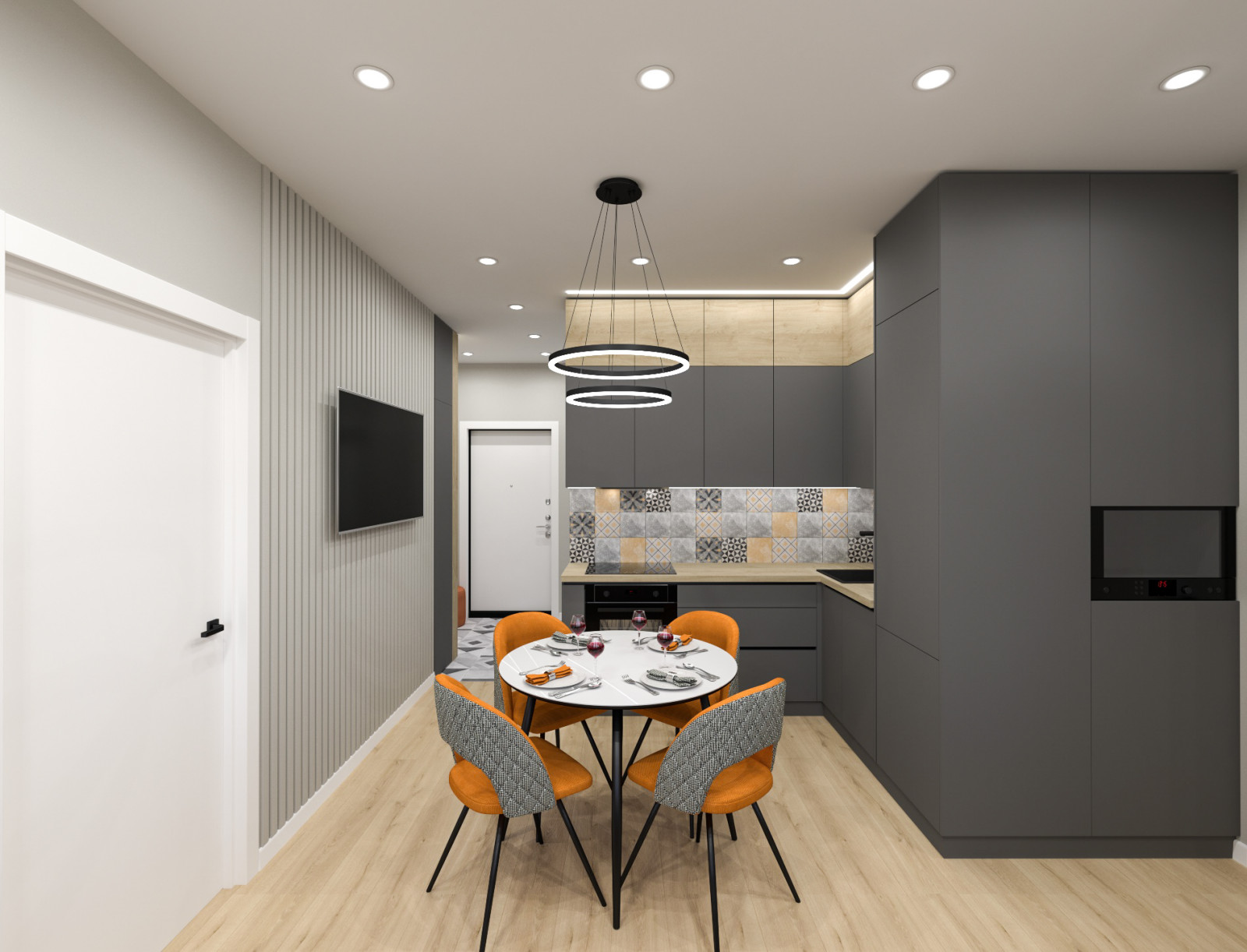 проект двухкомнатной квартиры 45 кв. м.