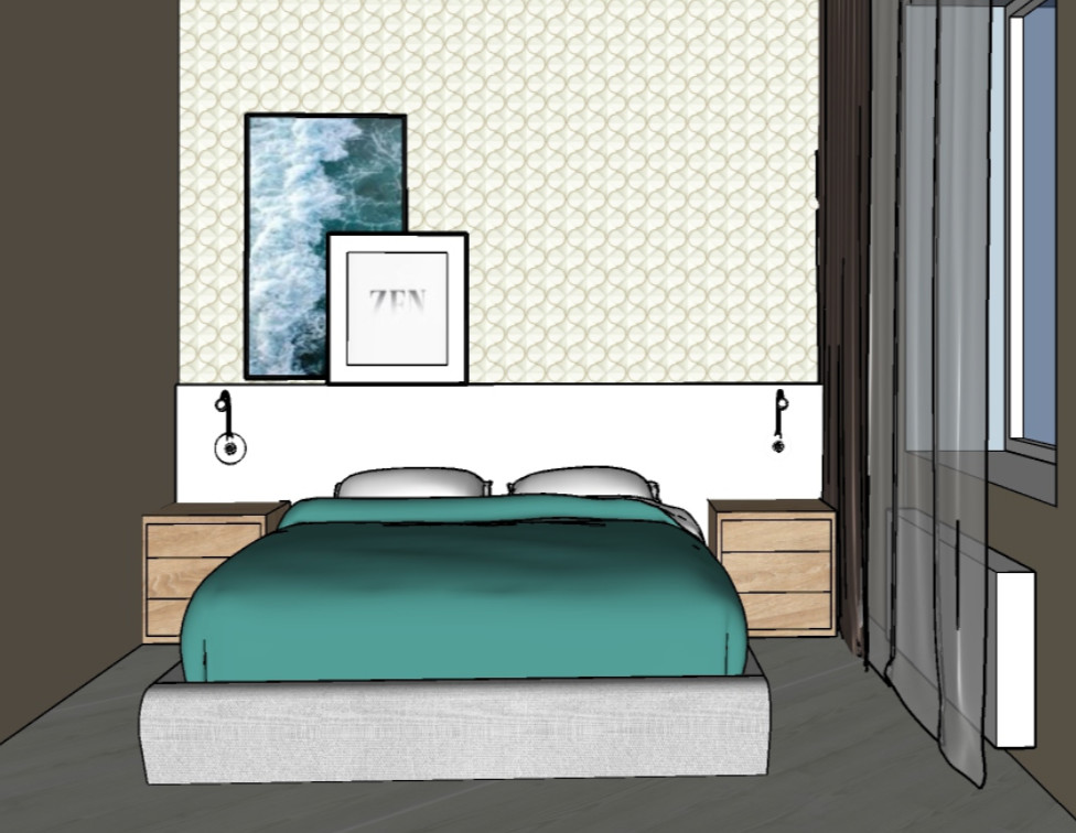 Эскизный проект двухкомнатной квартиры