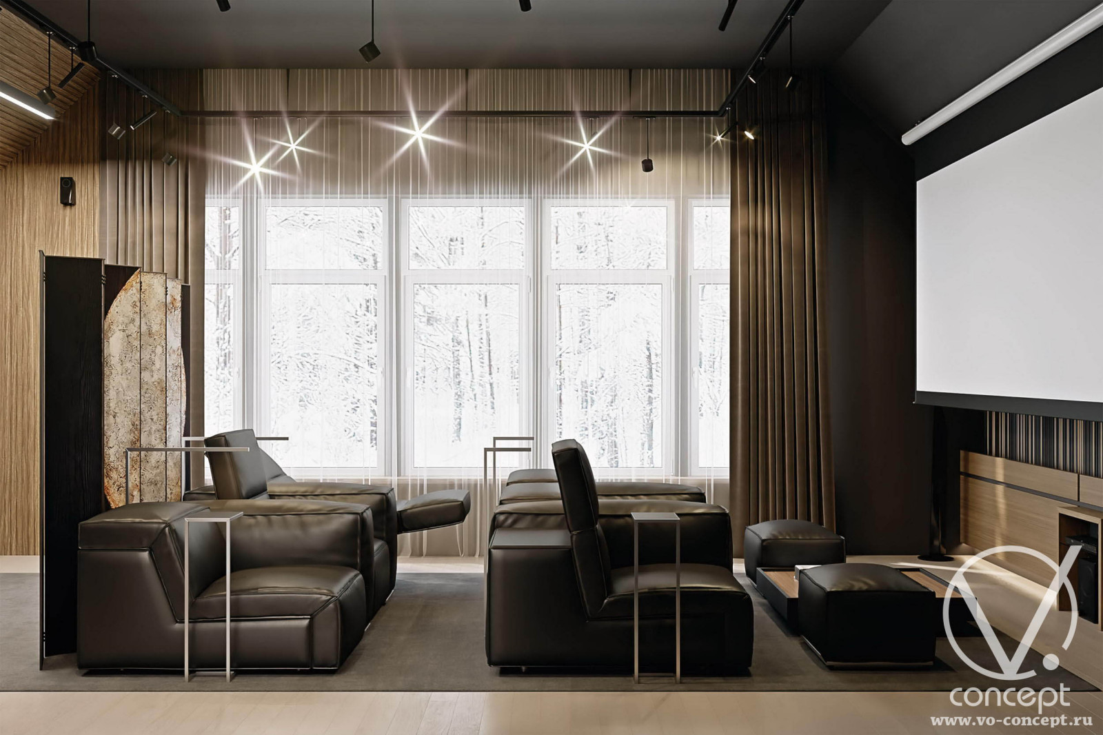 Реконструкция интерьеров дома в подмосковье. 350 м.кв.