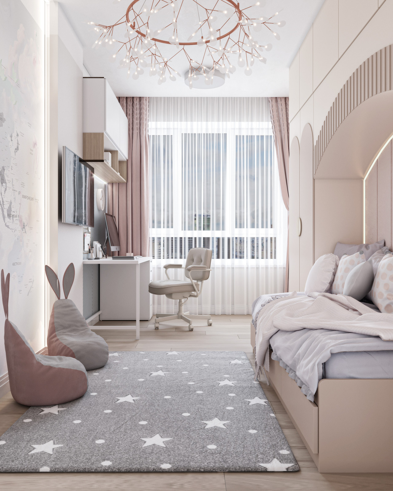 Дизайн трехкомнатной квартиры ЖК Мегаполис-парк 69м2