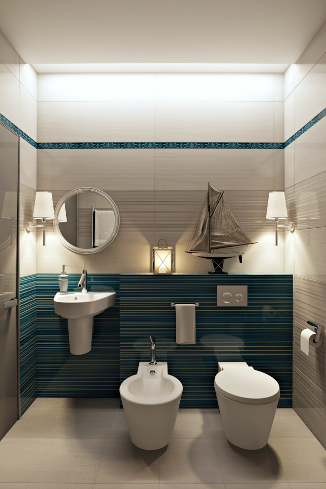 Обложка проекта: Дизайн санузла в морском стиле