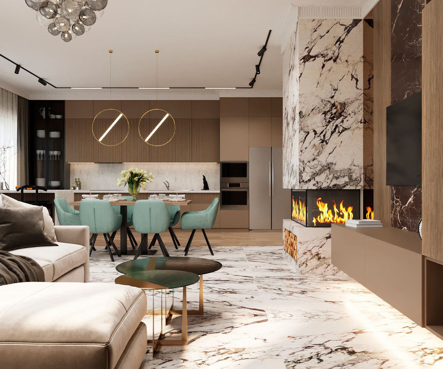 Двухэтажный дом для большой семьи