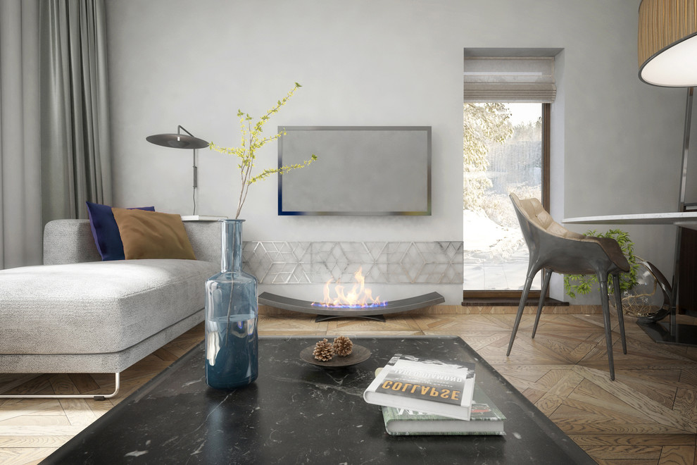 Обложка проекта: Дизайн кухни-гостиной в частном доме