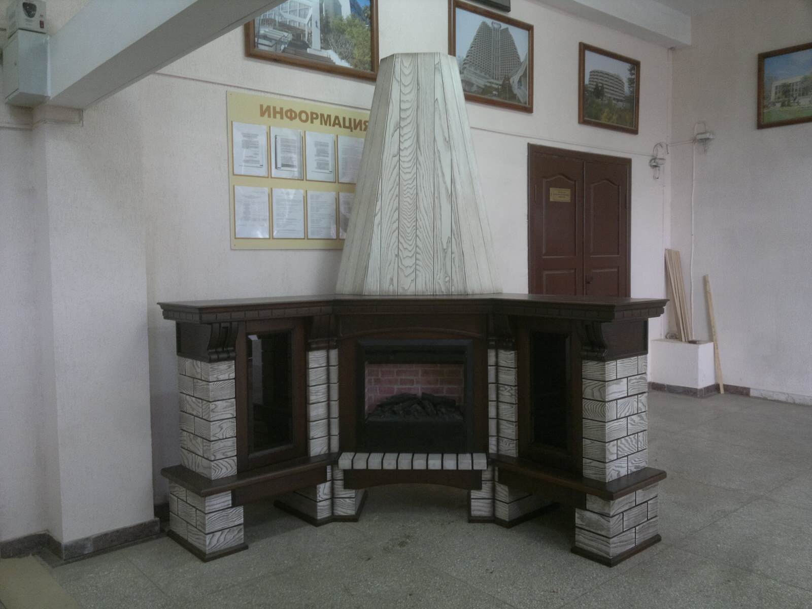corner fireplace