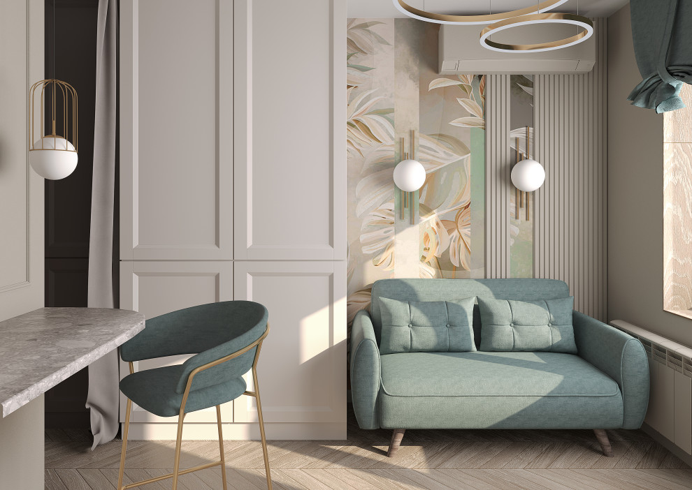 Проект студии 14 кв.м.