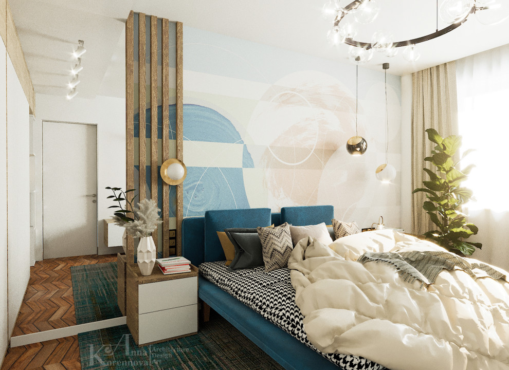 Обложка проекта: Дизайн спальни в проекте квартиры Colored City