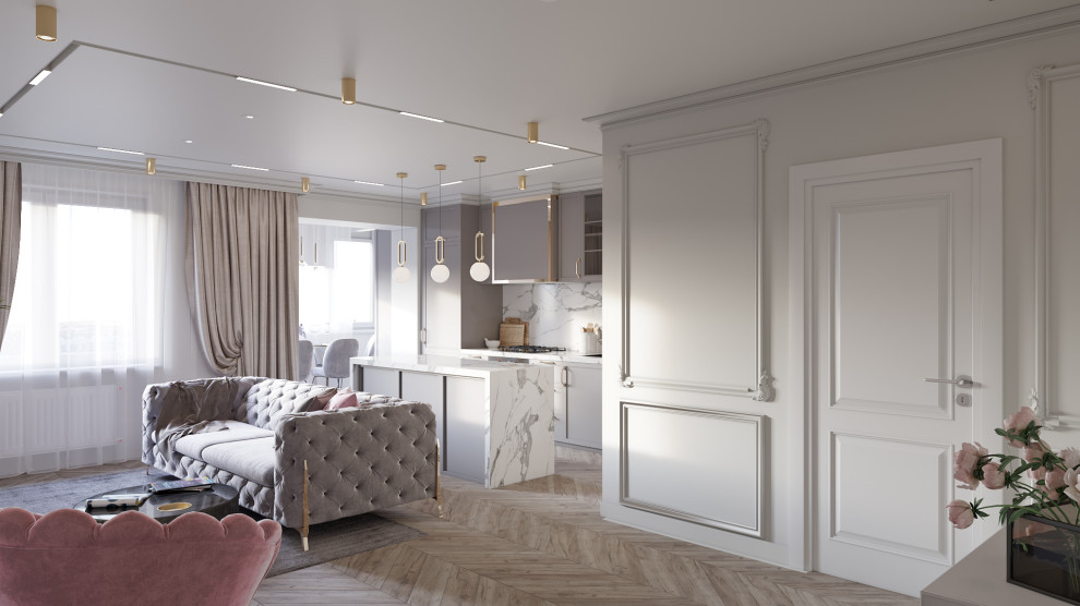 Interior design of a 3-room apartment Zaporozhye