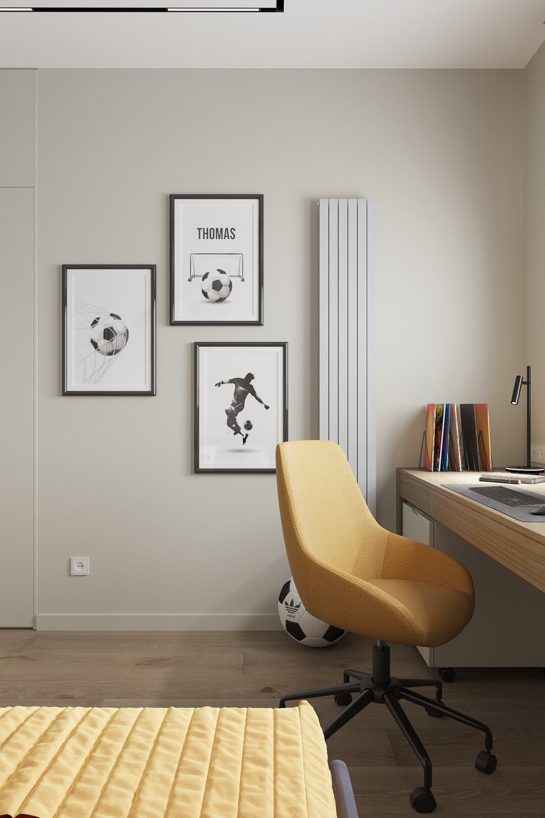 Детская комната юного поклонника футбола