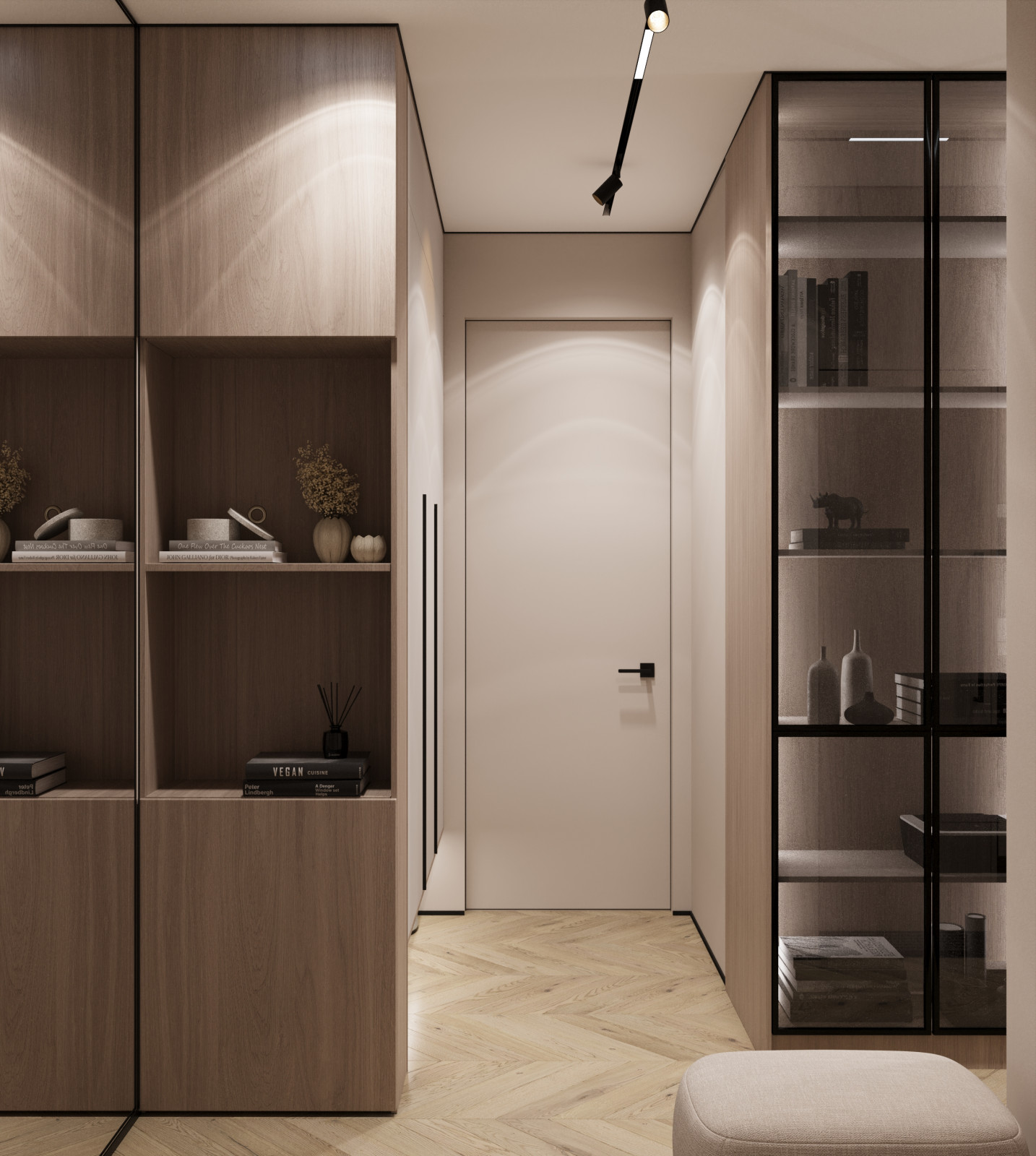 Дизайн интерьера прихожей  в квартире  ЖК "Брусника"