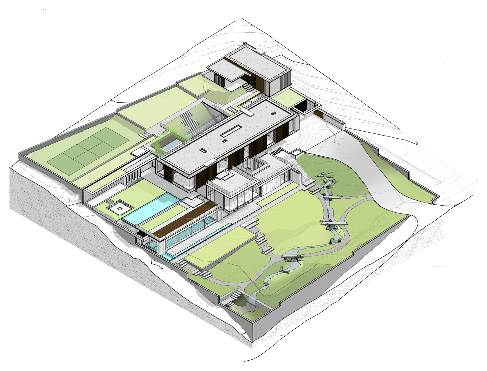 Высоко над городом. Модернистский сад на склоне. Тбилиси. 2021 г.