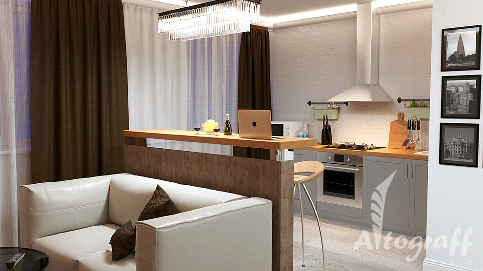 Обложка проекта: Однокомнатная квартира-студия