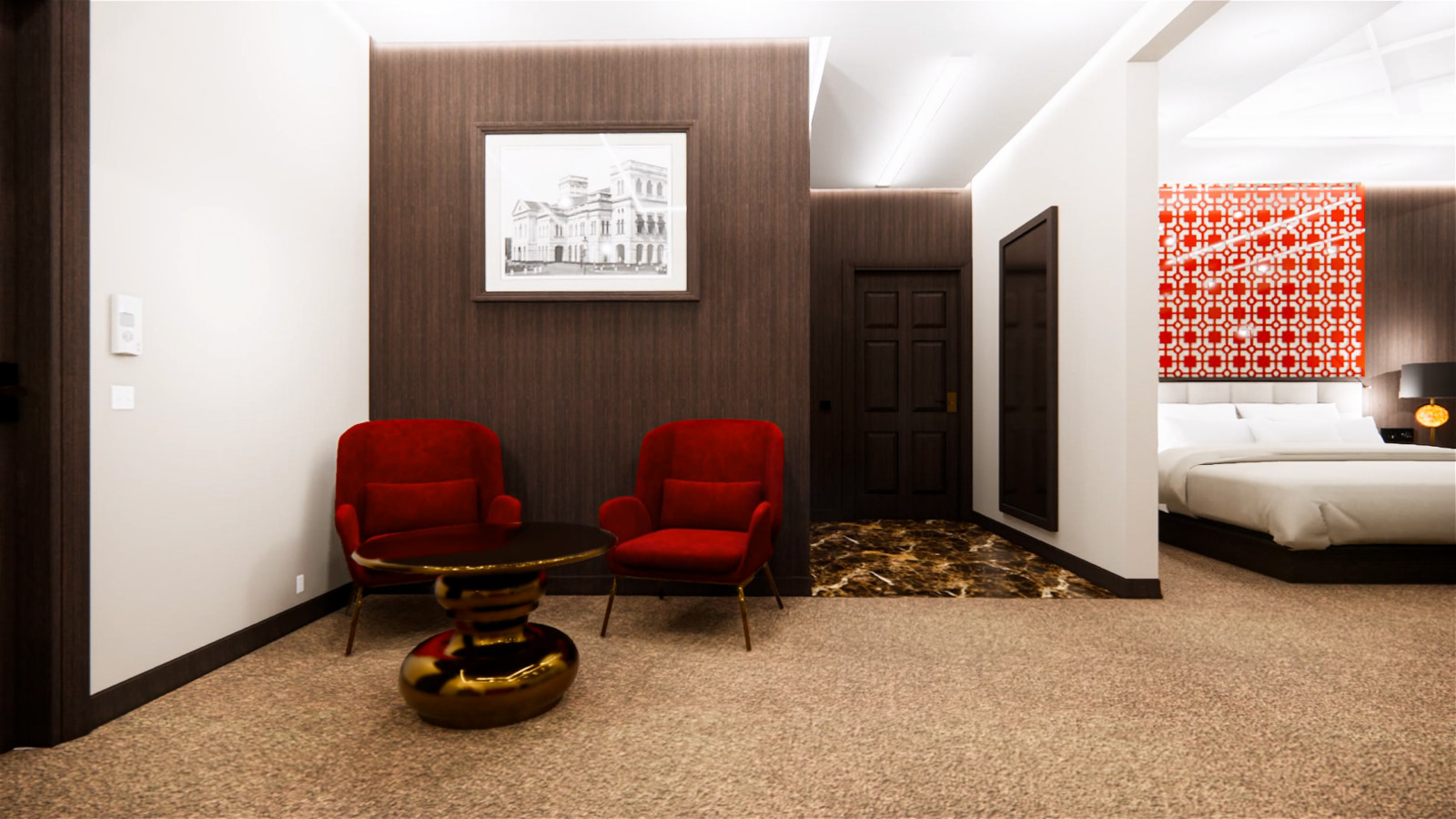 Визуализация проекта отеля в китайском стиле