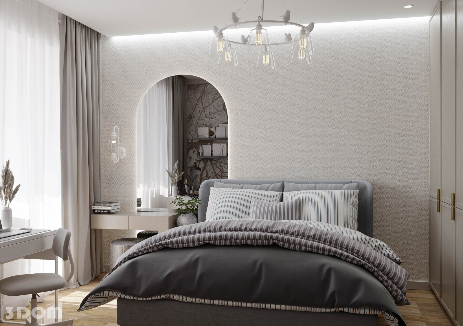 КВАРТИРА ЖК "ЗЕЛЕНЫЙ КВАРТАЛ" 105кв.м | 3DOM