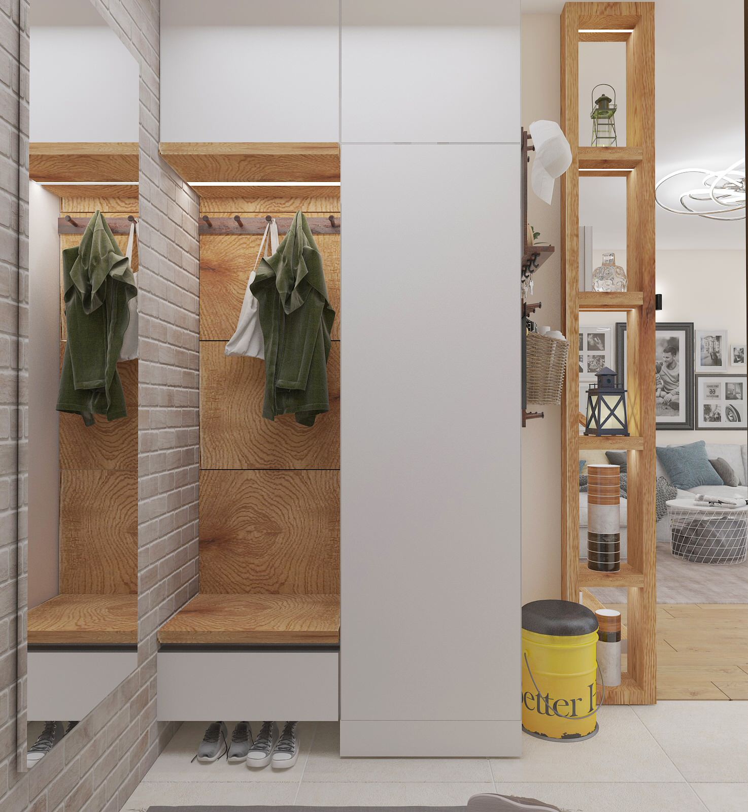 Проект двухуровневой квартиры  в стиле Лофт (135 кв м)