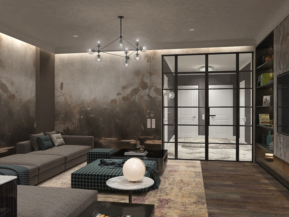 Гостиная, кухня и полноценная столовая в одном помещении