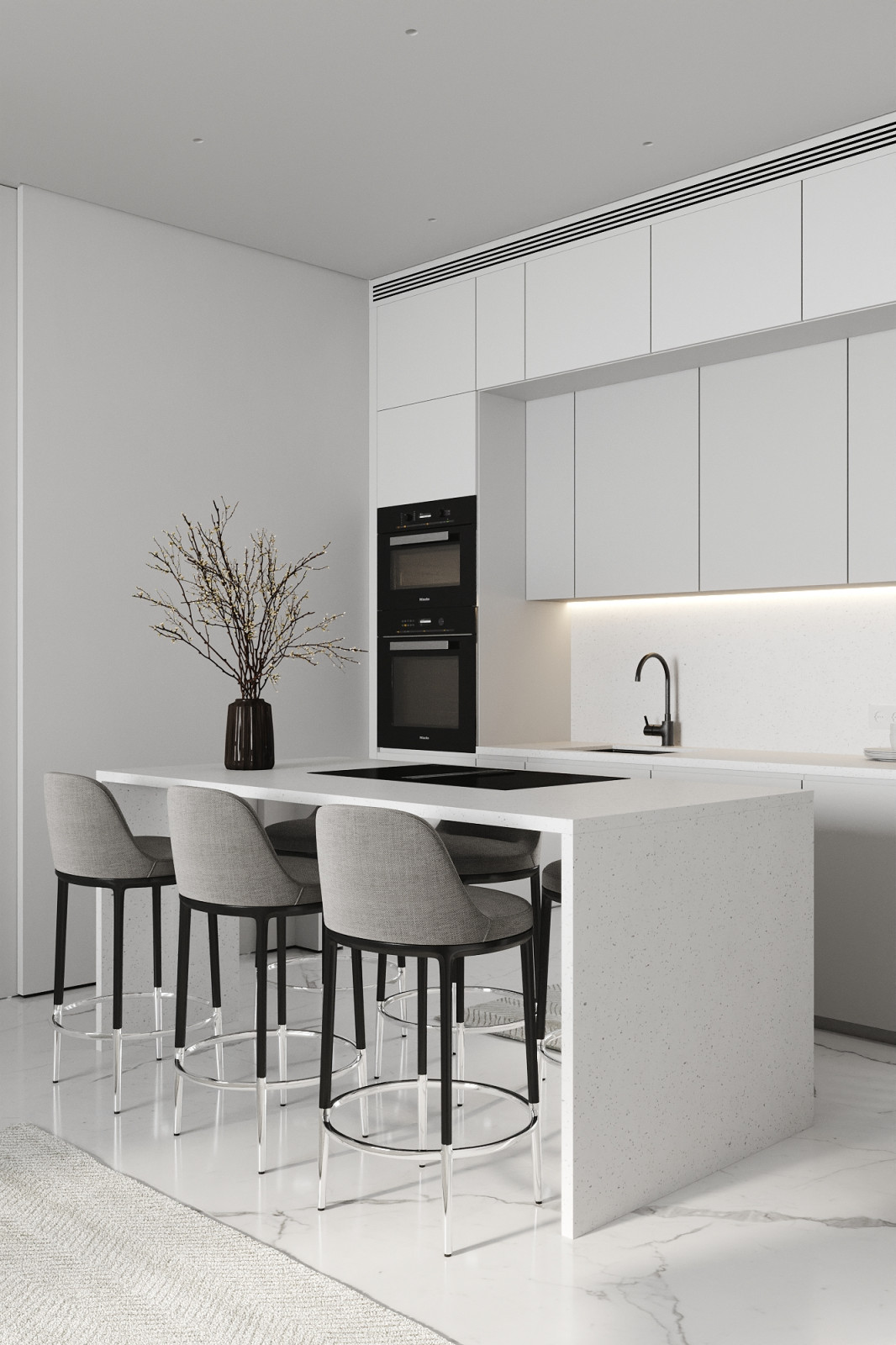 Дизайн интерьера квартиры в современном стиле в ЖК Небо