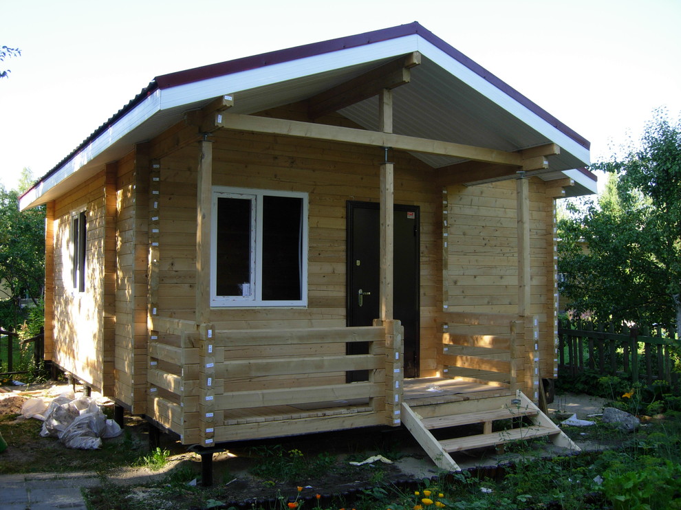 Деревянное домостроение из ТермоБруса - дом-баня