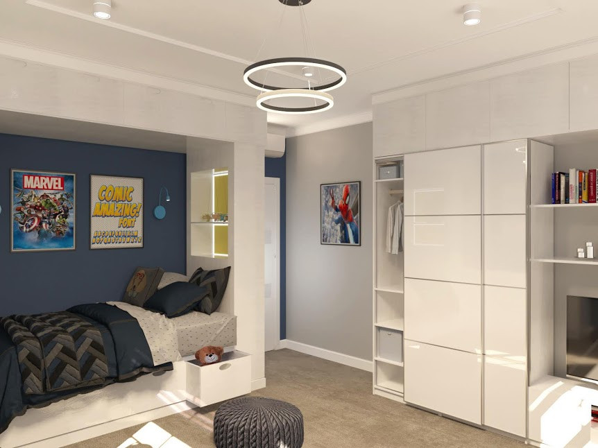 Реализация 2018. Детская в частном доме 240 м²