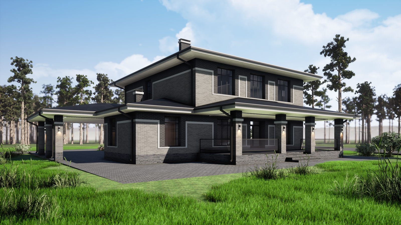 Двухэтажный дом Райт П-0213