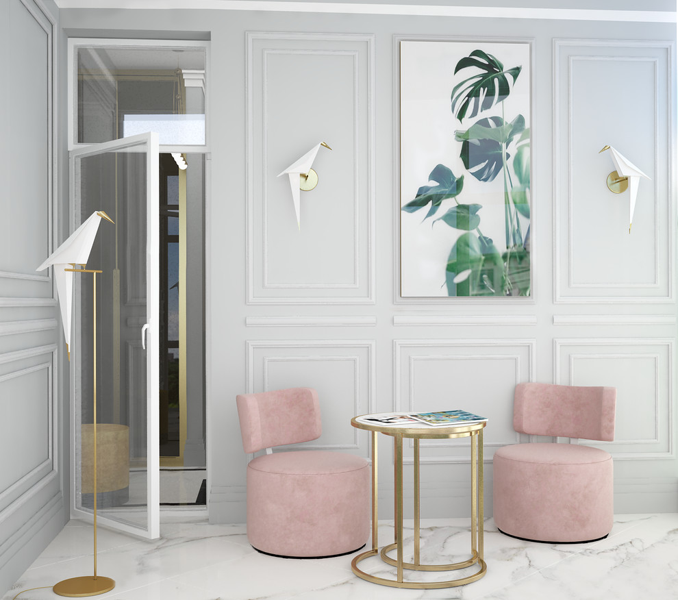 2-ух комнатная квартира в стиле Контемпорари. Лоджия