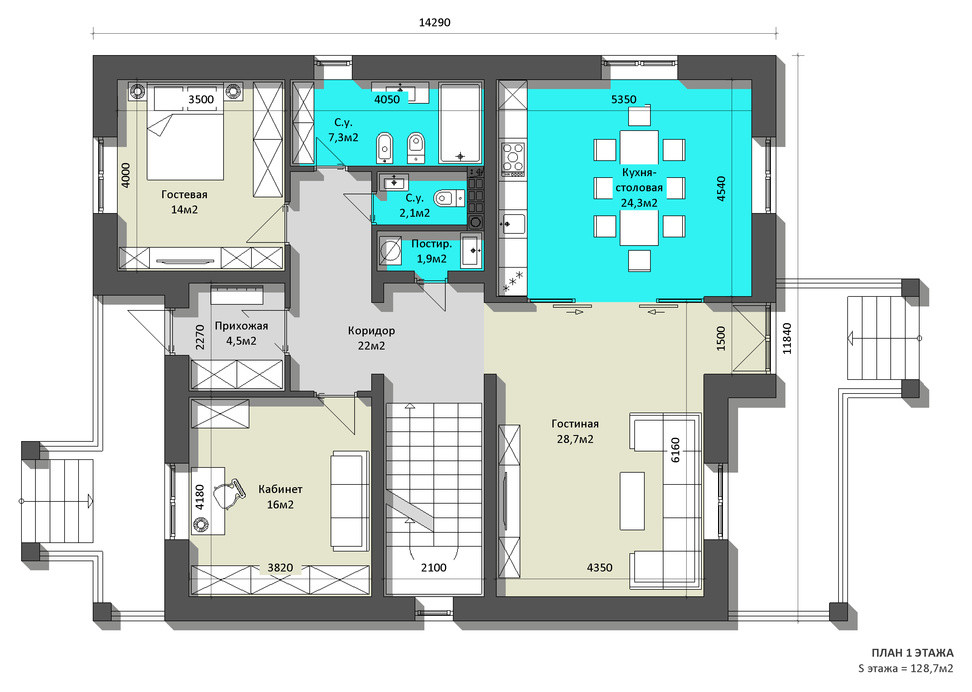 План 1 этажа