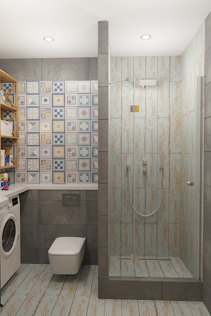 Совмещенный санузел в квартире-студии в Москве