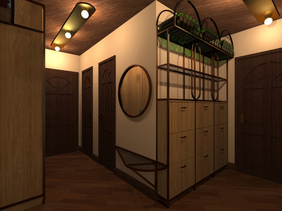 Обложка проекта: дизайн прихожей - разработка мебели из металла для прихожей