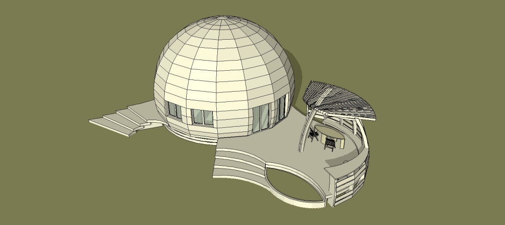 Необычная веранда (и терраса) к Необычному Дому (проект "Фазенда-лайф")