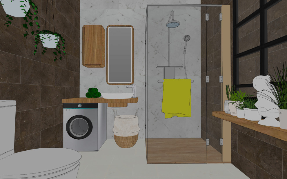 3D визуализация первого этажа дома