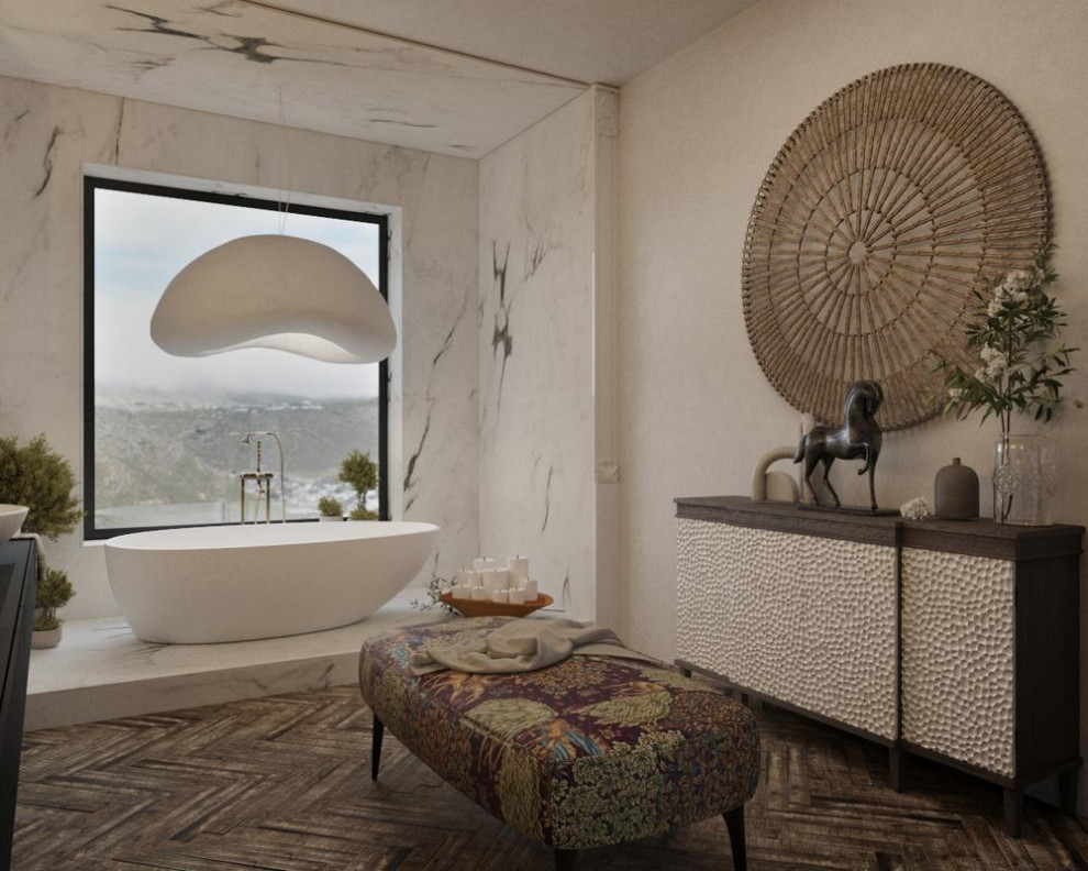 Обложка проекта: Мастер ванная в доме с шикарным видом